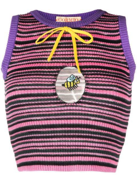Gloria striped knitted top by CORMIO