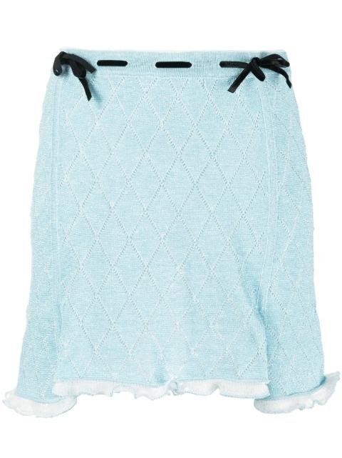 open-knit miniskirt by CORMIO