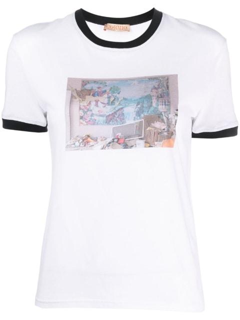 printed cotton t-shirt by CORMIO