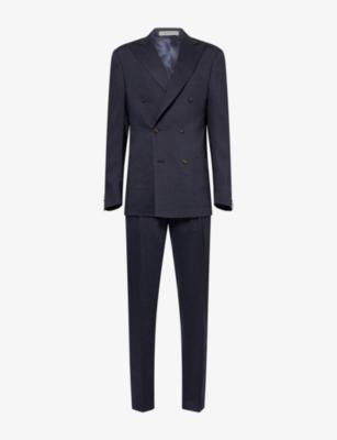 Academy Double-Breasted Linen-Blend Suit by CORNELIANI