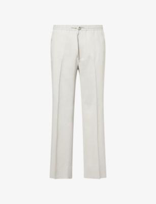 Bermuda Drawstring Linen And Wool Blend Trousers by CORNELIANI