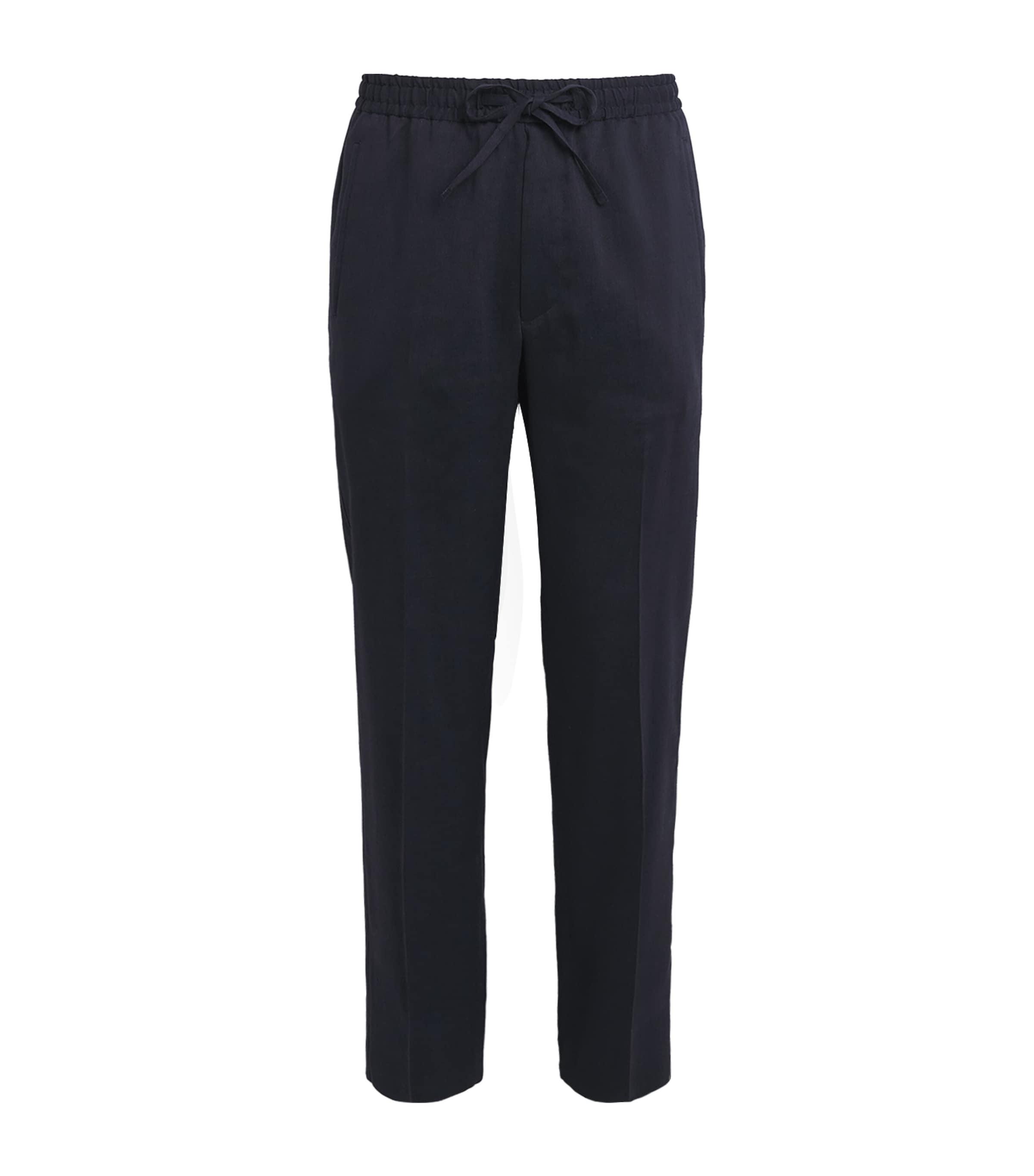 Corneliani Linen-Virgin Wool-Mohair Drawstring Trousers by CORNELIANI