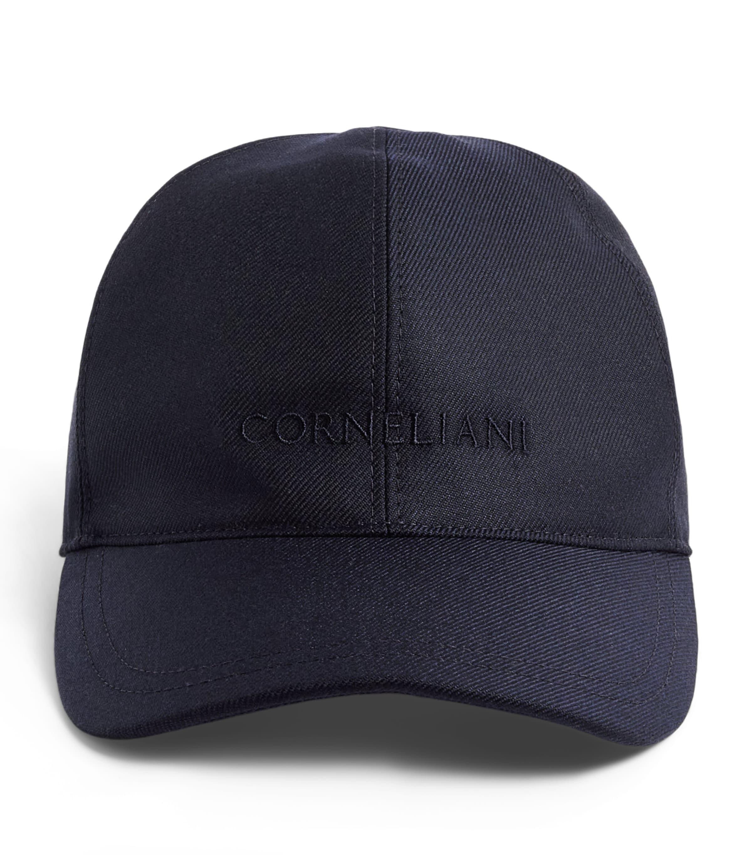 Corneliani Virgin Wool Logo Baseball Cap by CORNELIANI