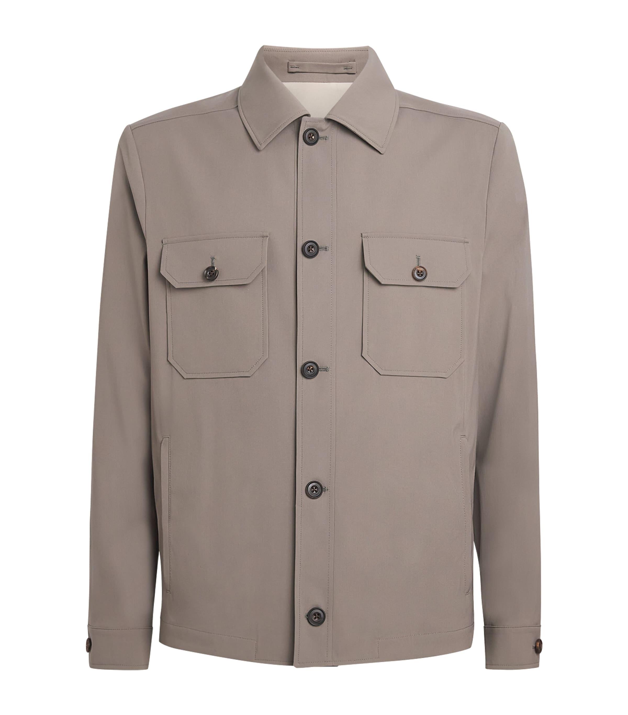 Corneliani Water-Repellent Techwool Overshirt by CORNELIANI