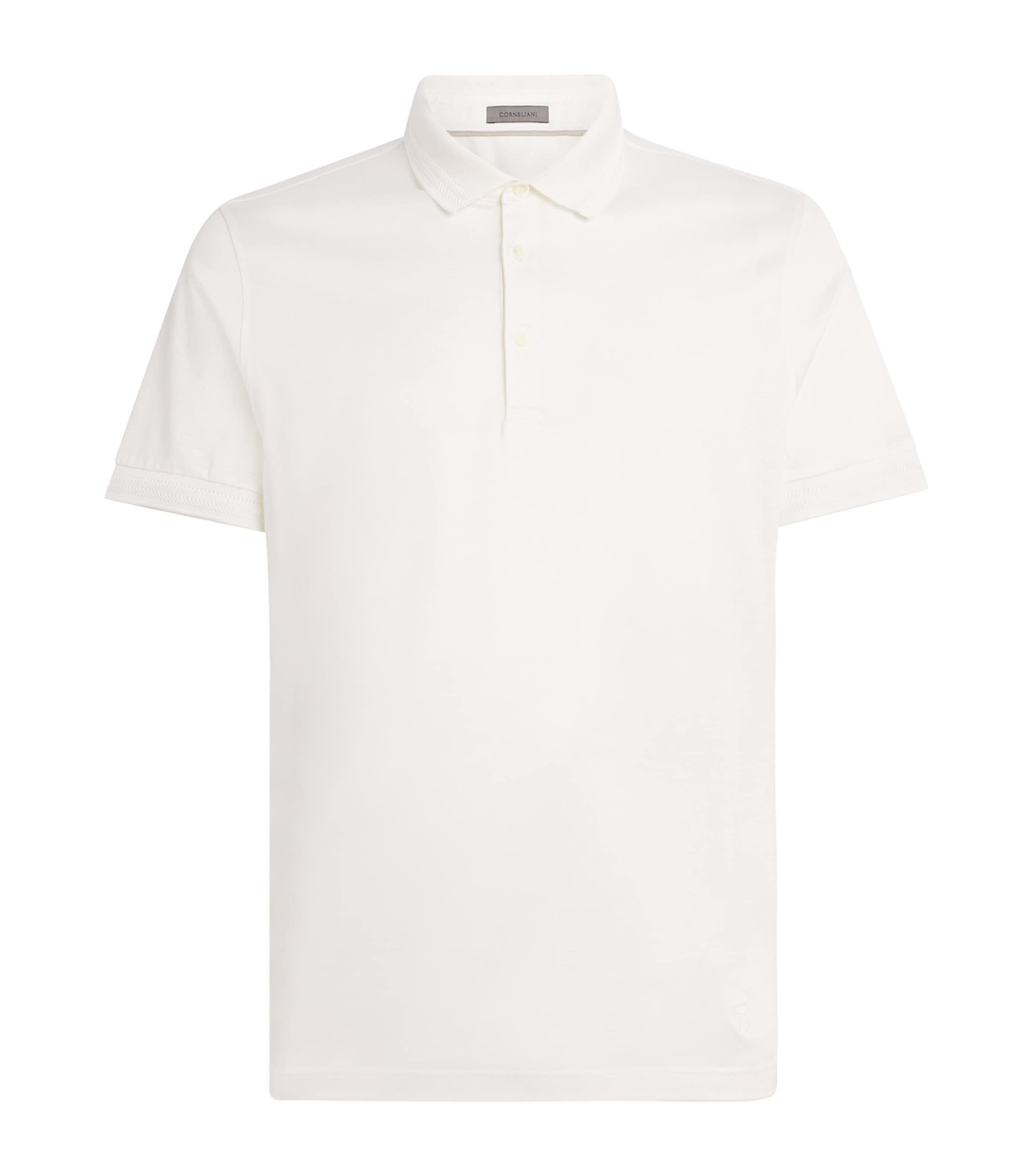 Cotton Jersey Polo Shirt by CORNELIANI