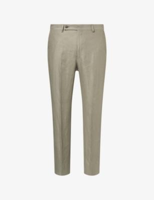 Elasticated-Waist Linen Trousers by CORNELIANI