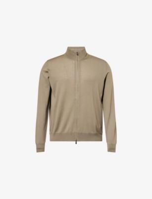Funnel-Neck Zip-Up Wool Jumper by CORNELIANI