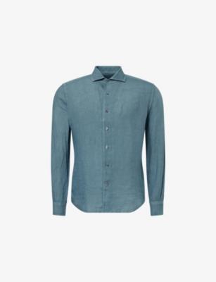 Long-Sleeve Linen Shirt by CORNELIANI