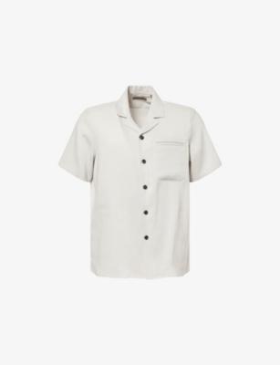Short-Sleeve Linen And Wool Blend Shirt by CORNELIANI