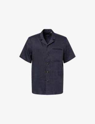 Short-Sleeve Wool And Linen-Blend Shirt by CORNELIANI
