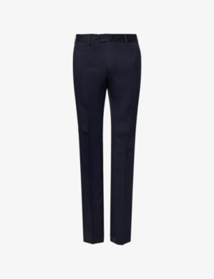 Slim-Leg Mid-Rise Cotton-Blend Trousers by CORNELIANI