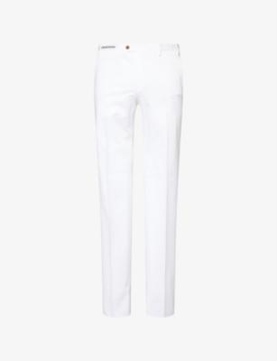 Slim-Leg Mid-Rise Stretch-Cotton Trousers by CORNELIANI