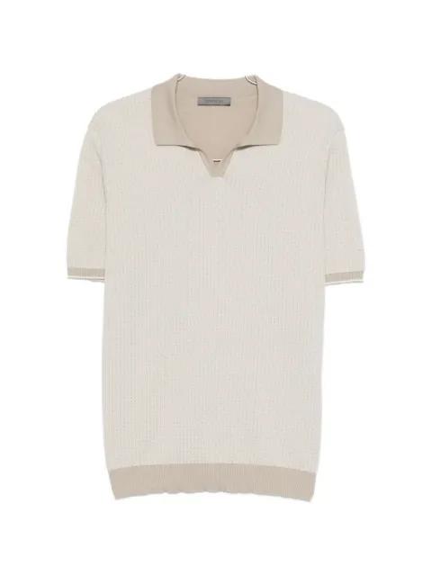 V-neck knitted polo shirt by CORNELIANI
