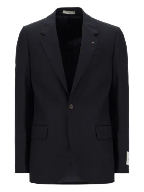 beetle-brooch single-breasted blazer by CORNELIANI