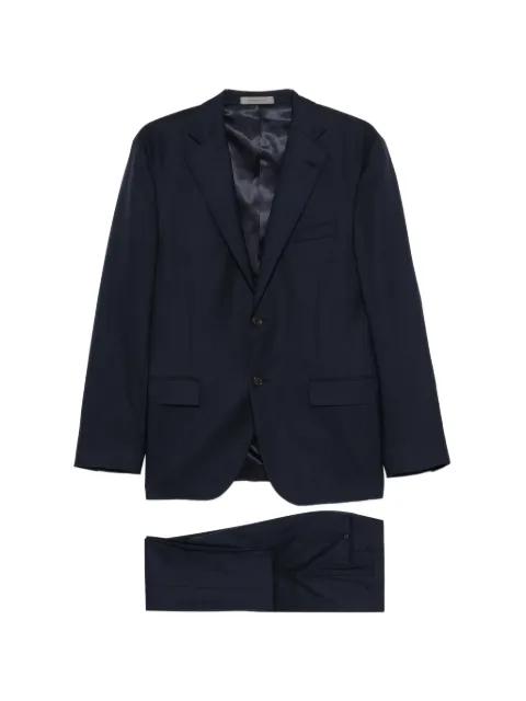 button virgin-wool suit by CORNELIANI