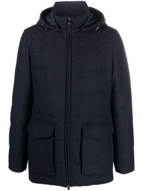 cargo-pocket cashmere padded jacket by CORNELIANI