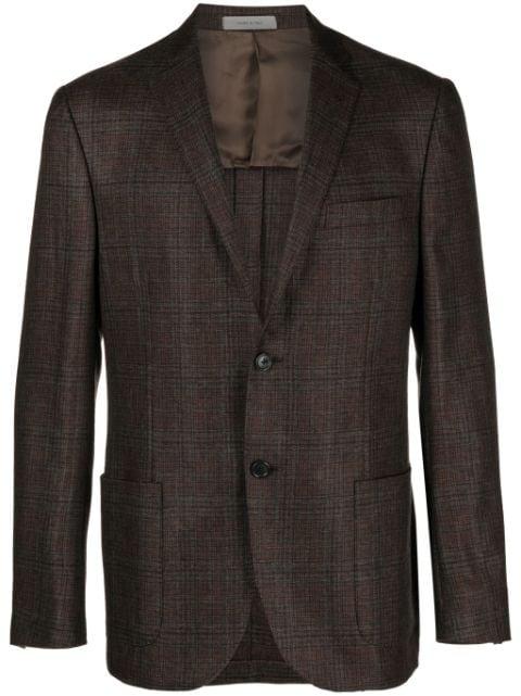 check-pattern cashmere blazer by CORNELIANI