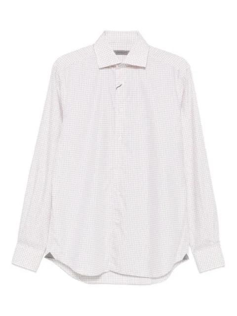 check-print long-sleeved shirt by CORNELIANI