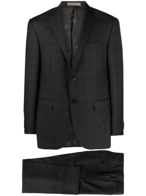 checked single-breasted suit by CORNELIANI