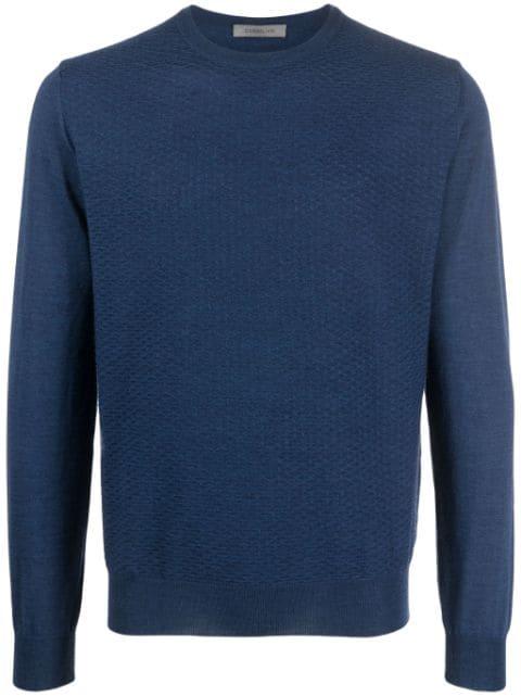 crew-neck virgin wool jumper by CORNELIANI