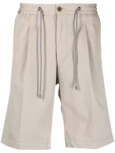 drawstring-waist chino shorts by CORNELIANI