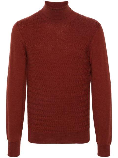 embossed-knit virgin-wool jumper by CORNELIANI
