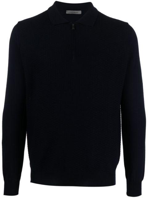 fine-knit virgin wool polo shirt by CORNELIANI