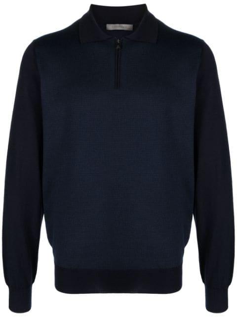 fine-knit wool polo shirt by CORNELIANI