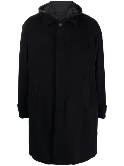 hoodied single-breasted coat by CORNELIANI
