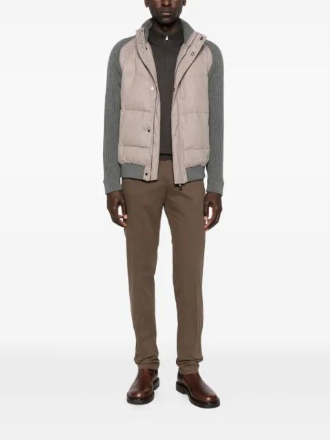 knitted panel jacket by CORNELIANI