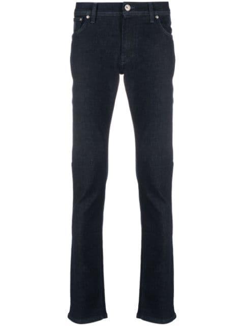 logo-appliqué straight-leg jeans by CORNELIANI