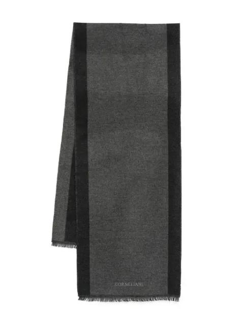logo-detail wool scarf by CORNELIANI