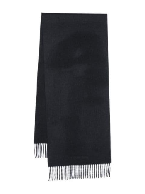 logo-embroidered cashmere scarf by CORNELIANI
