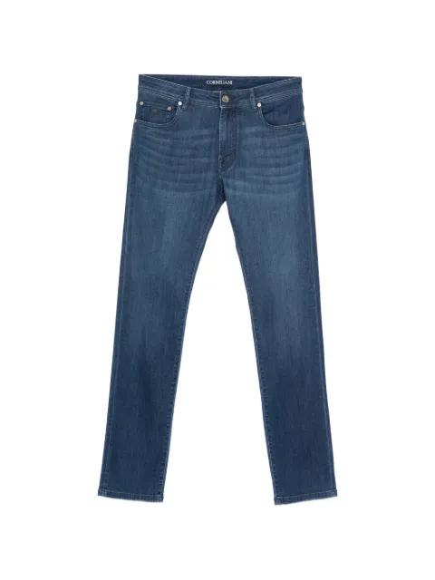 logo patch denim jeans by CORNELIANI
