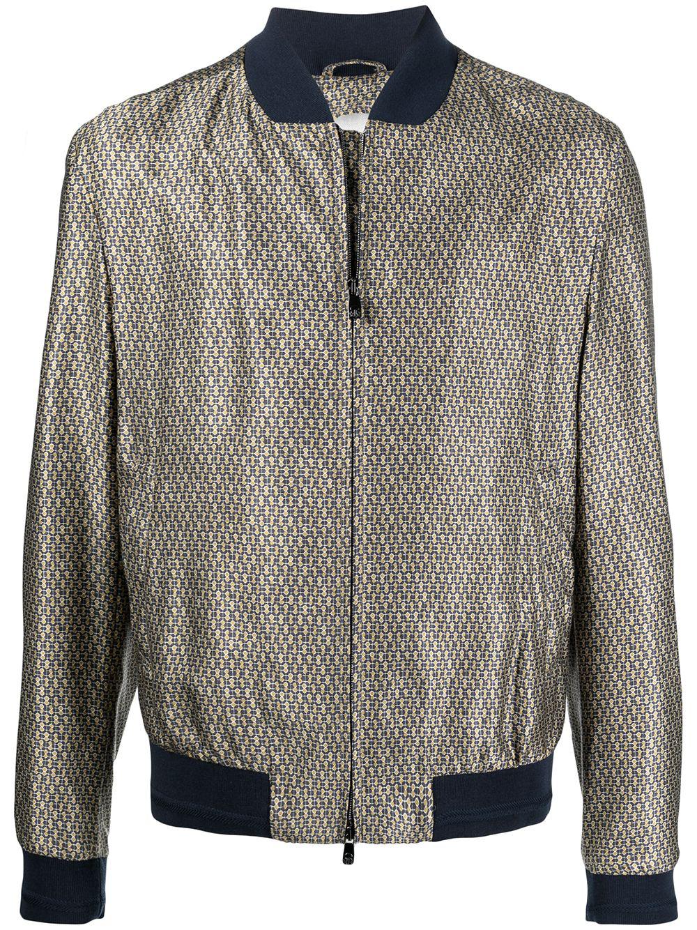 micro-print bomber jacket by CORNELIANI
