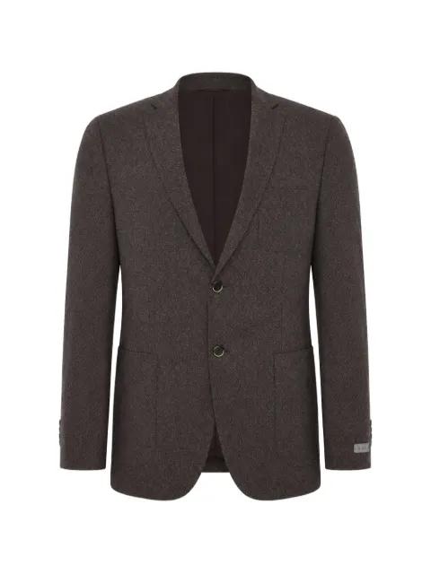 patch-pockets long-sleeve blazer by CORNELIANI