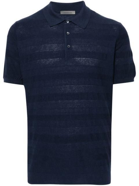 ribbed-knit polo top by CORNELIANI
