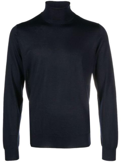 roll neck virgin wool jumper by CORNELIANI