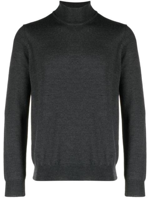 roll neck virgin wool jumper by CORNELIANI