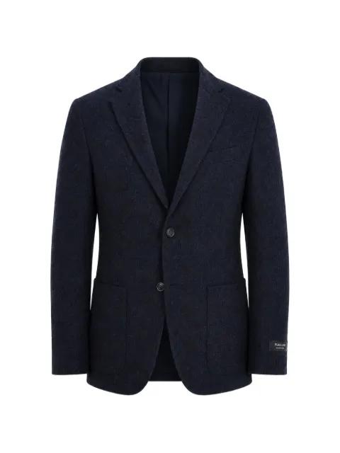single-breasted fuzzy-pattern blazer by CORNELIANI