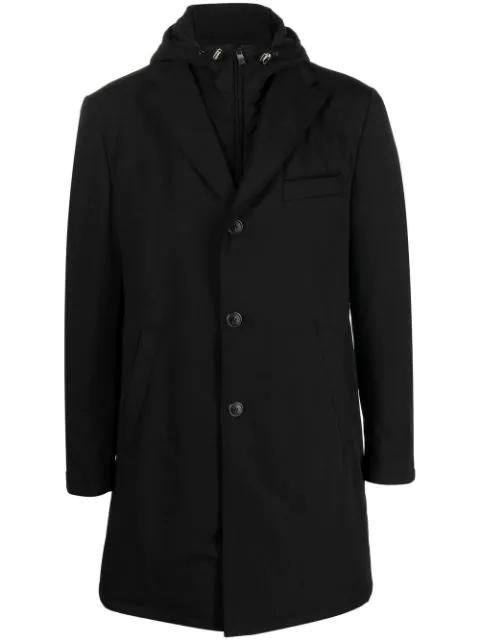 single-breasted hoodied lightweight jacket by CORNELIANI
