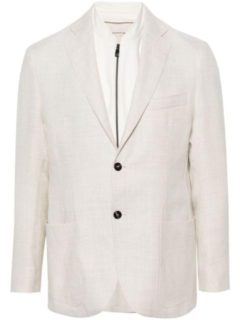 single-breasted layered blazer by CORNELIANI