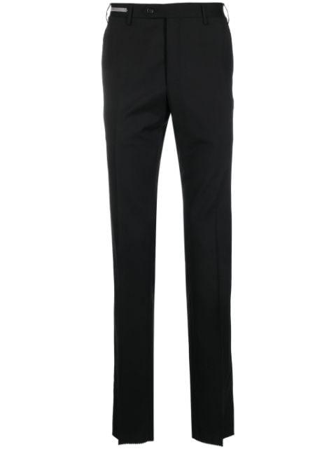 slim-cut virgin-wool trousers by CORNELIANI