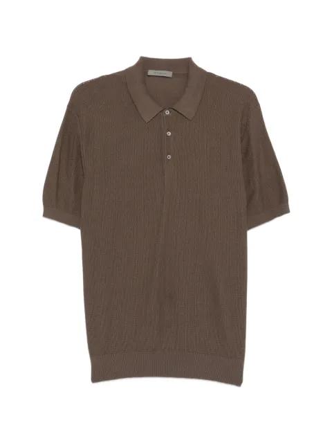 textured-knit polo shirt by CORNELIANI