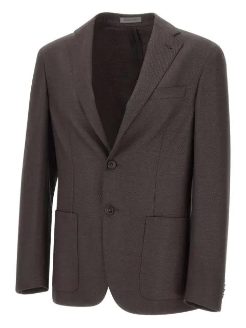 textured narrow-lapels blazer by CORNELIANI