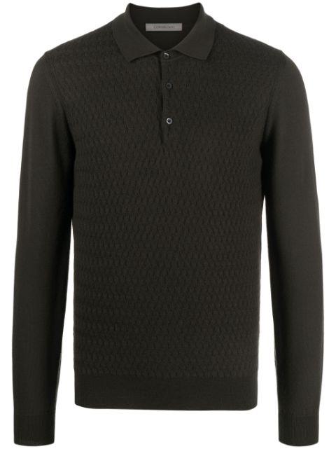 virgin wool polo shirt by CORNELIANI