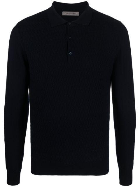 virgin wool polo shirt by CORNELIANI