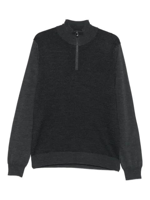 zip-front sweater by CORNELIANI