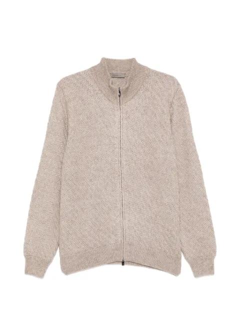 zip knitted cardigan by CORNELIANI