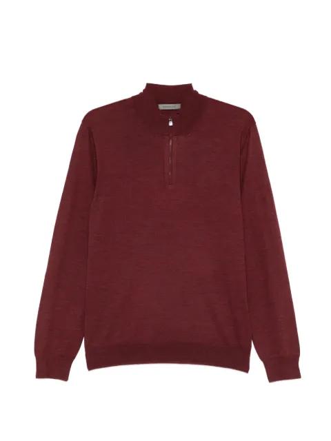 zip-up mock-neck sweater by CORNELIANI